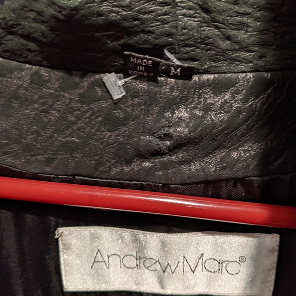 Andrew Marc New Zealand Opossum Fur Vest Dark Brown/Black Leather Collar Medium - Picture 4 of 8